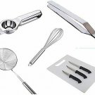 6 Pieces Combo of Mostly Used Kitchen Items Chimta /Net Roaster /Fry Strainer/Ch