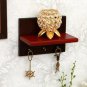 Home Sparkle Brown and Red MDF Wall Shelf with keyholders get fast through DHL E