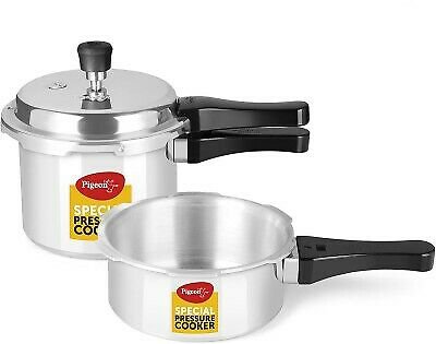 Pigeon Special Combi Pack 2L, 3L Indution Bottom Pressure Cooker (Aluminum) fast