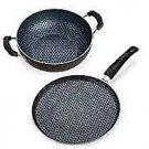 Nirlon Honeycomb Non Stick Cookware Pots and Pan Flat Dosa Tawa and Kadhai Combo