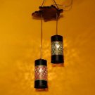 2 Shades Cylindrical Chandelier Metal Hanging Lamp get fast through DHL Express