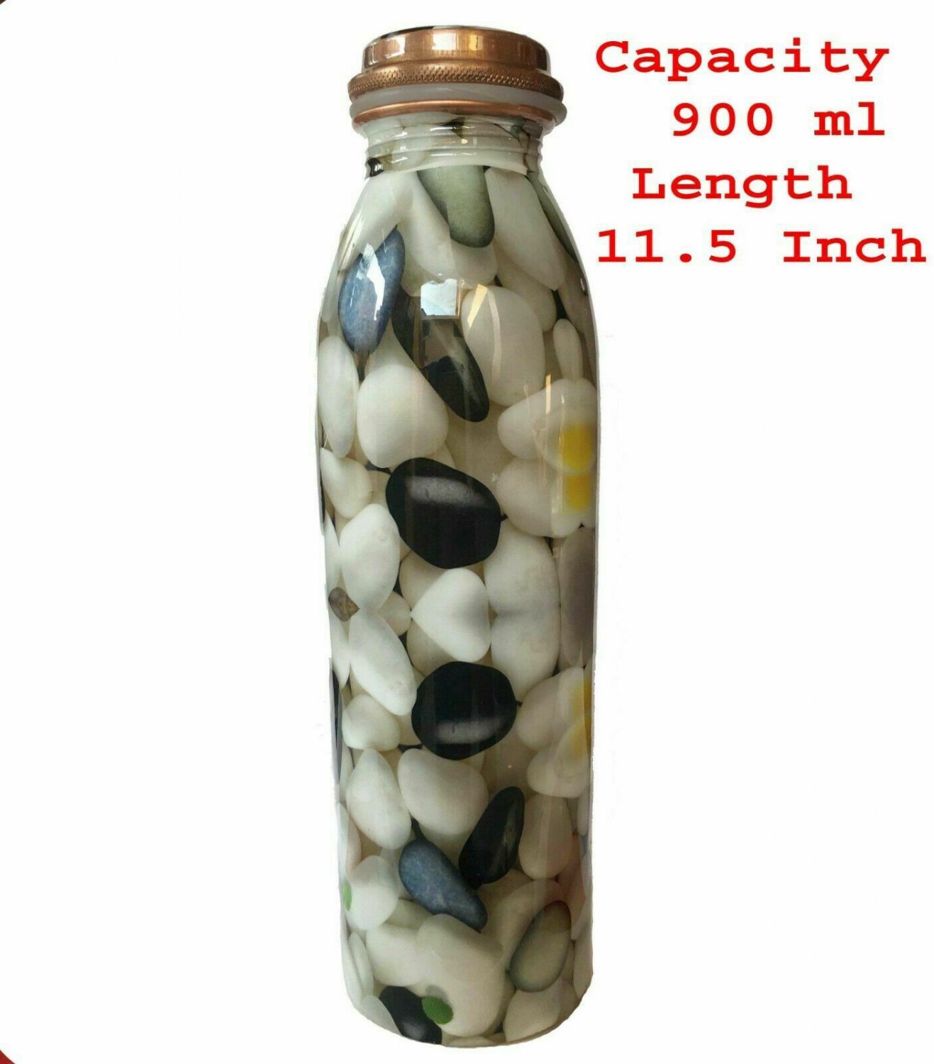 Stylish Copper Bottle Designed No Joint Ayurvedic benefited 100% pure Leak Free