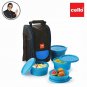 Cello Max Fresh Super Polypropylene Lunch Box Set, 225ml, 4-Pieces, Blue