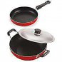 Nirlon Non Stick Aluminium Base Fry Pan and Deep Kadhai Combo Cookware Offer, 2.