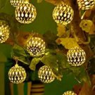 20 LED Morrocon Lights Hanging Lantern String Ball Lights for Decoration