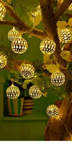 20 LED Morrocon Lights Hanging Lantern String Ball Lights for Decoration