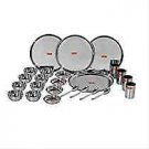 Sumeet Stainless Steel Mirror Finish Dinner Set of 24 Pcs (4 Plate, 4 Small /Hal