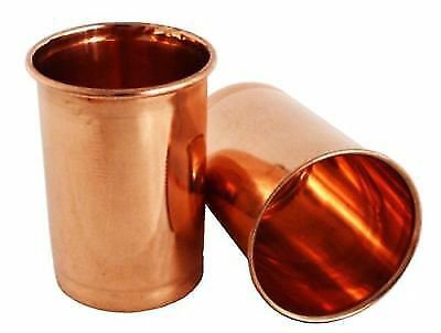 4 &Atilde;� Copper Drinking Water Glass Cup Tumbler Mug Ayurveda Health  300 ML