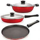 Nirlon Non Stick Oil Free Non Stick Cookware Essential Combo Set with Bakelite H
