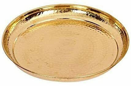 Hammered Serving Dinner Thali Plate, Serveware, Dinnerware Home Restaurant, Diam