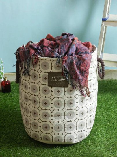 Keep you organized, Cortina Grey and Brown Printed Laundry bag get within 4 days