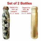 Two Pure Copper Water Bottles Flasks Leak Proof Health Benefit From India