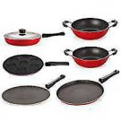 Nirlon Non Stick Coated Dishwasher Safe 6 Pieces Aluminium Kitchen Utensils Comb