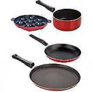 Nirlon Non Stick Aluminium 4 Pieces Gas Compatible Kitchenware Utensil Items