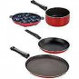 Nirlon Non Stick Aluminium 4 Pieces Gas Compatible Kitchenware Utensil Items