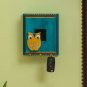 My sweet home, Exclusive Lane Blue and Yellow Handcrafted Owl Decorative Pine wo
