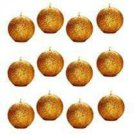Wow Golden Wax Glitter Ball Design Candle for Christmas fest, Diwali and Eid