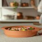 Celebrate life, Ellementry Brown Textured Sienna Terracotto Baking Dish