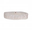 Diwaah Women Off-White Embellished Belt (One Size , Width-6cm , 100%Canvas)