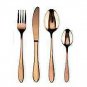 Gracious Mart - 5 Stainless Steel Utensils Rose Gold Spoon Include Tea Spoon /Kn