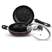Vinod Supreme Induction Friendly Non Stick Cookware Set, 2 Pcs, Garnet Metallic