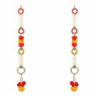 Colourful Genda on White Gajra Door Hanging