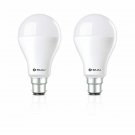 Bajaj Base B22 15-Watt Led Bulb (Pack of 2, Cool Day Light)