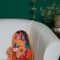 Chumbak Nude Coloured and Multicoloured Royal Rani Shape Cushion