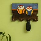 Peace and delight I find in my homes, Exclusive Lane Brown and Blue Wooden Key h