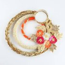 Embroidered Buti on Gota and Moti Rings T-Lite Holder