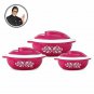 Cello Hot Serve Plastic Casserole Set, 3-Pieces, Pink