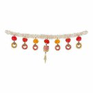 White Gajra Toran with Ganesha   (free delivery with in 7 days) by dhl express