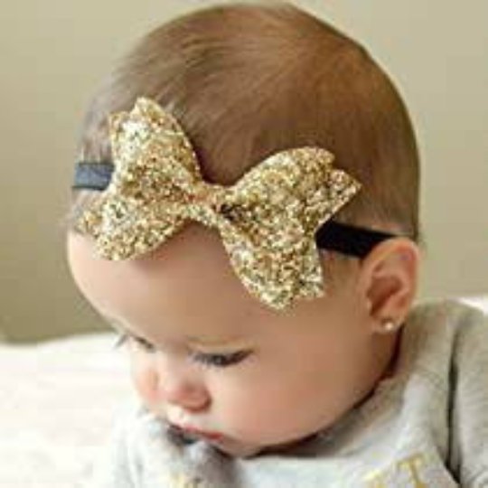 FOK Sparkling Bows Glitter Sequins Hairband Clips for Kids and Girls ( 2 Pcs )