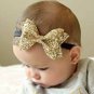 FOK Sparkling Bows Glitter Sequins Hairband Clips for Kids and Girls ( 2 Pcs )