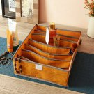 Multiple sections to store, Cortina Unisex Orange Checked Make up organizer get