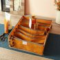 Multiple sections to store, Cortina Unisex Orange Checked Make up organizer get