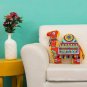 Chumbak Multicoloured Polyester 14.5"x13.8"Camel Shaped Printed Cushion