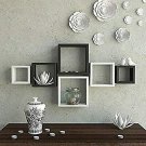Style OK Danish Art Decor Wall Shelf Square Shape Floating Wall Shelves, Set of
