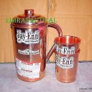 Indian Handmade Pure Copper Water Pitcher Jug Antique Ayurveda Health Benefit