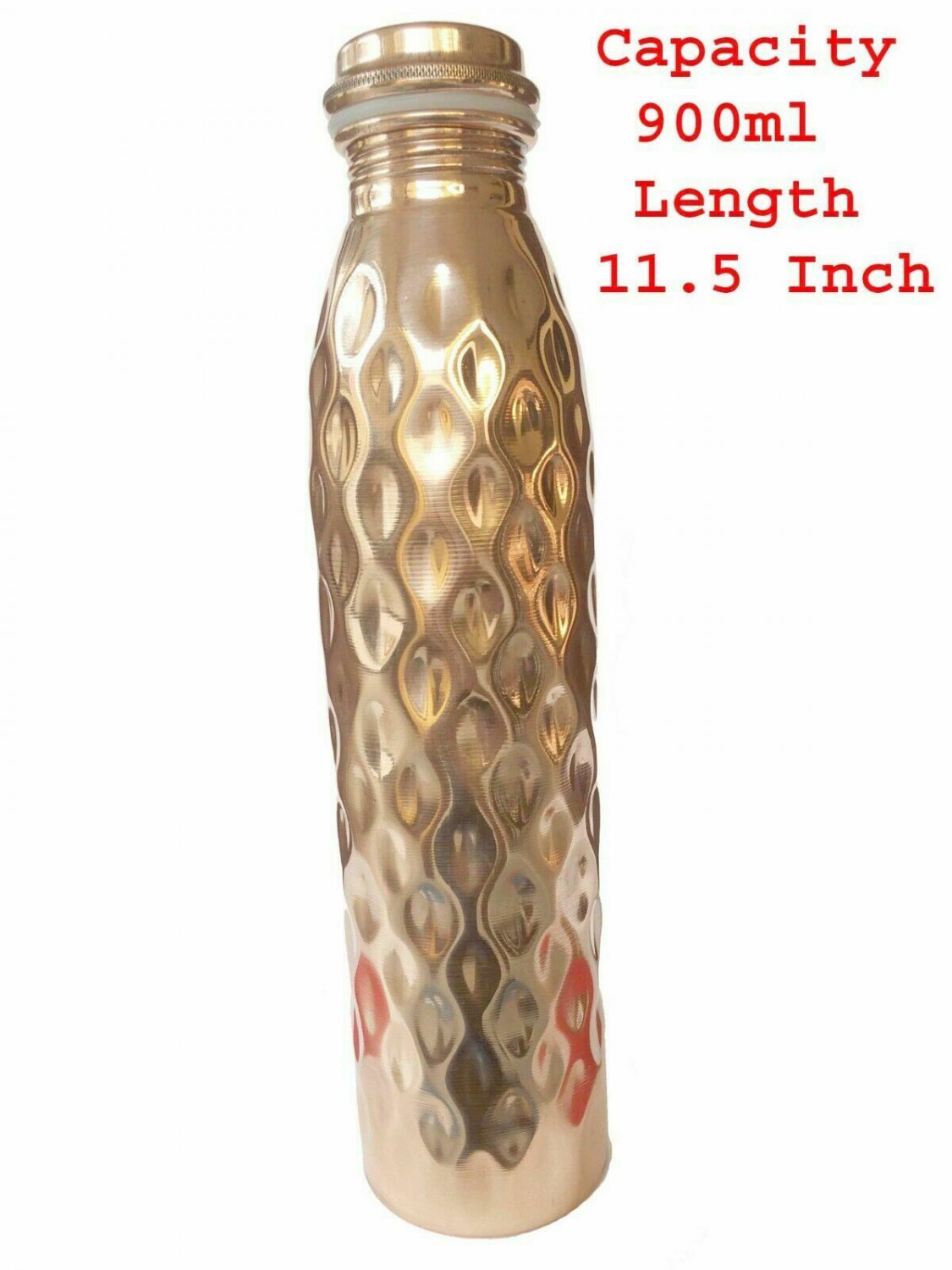 Stylish Copper Bottle Flask No Joint Ayurvedic benefited pure & Leak Free