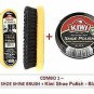 KIWI BLACK SHOE POLISH CREAM SHINE BRUSH COMBO Fast Shipin WORLDWIDE