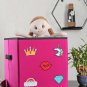 Pink Solid Girly Patch Storage Cube get within 7 days through DHL Express
