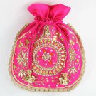 Rani Dupion Silk Fabric Potli   DELIVERY WITH IN 7 DAYS BY DHL EXPRESS