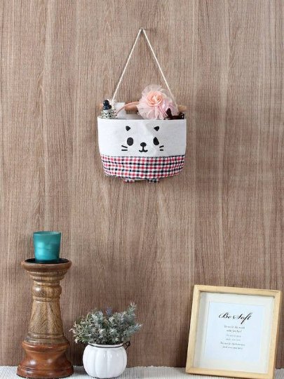 White and Multicoloured Printed Handbag Organizer get within 4 days through DHL