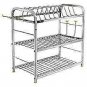Anti Rust Stainless Steel Bartan Stand /Utensil Organizer Kitchen Use (Size - 18