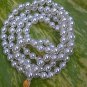 NEW  WHITE PEARL 108 +1 ROUND BEAD JAPA MALA FOR PEACE AND BEAUTY