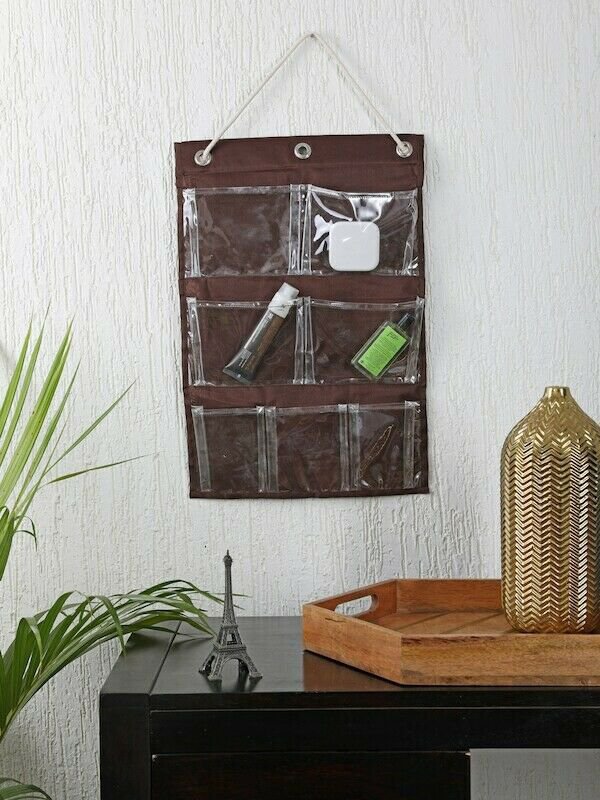 My Gift Booth Brown Solid Multi Utility Wall Hanging Organizer