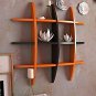 Style OK Mounted Wall Rack (Orange Brown, 5/25/25 inches)