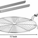 Samudratanaya Export Multi Purpose Round Roti Jari with Chimta Tong, 10",Silver