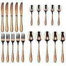 Gracious Mart - Stainless Steel Utensils Rose Gold Spoon Include Tea Spoon /Knif